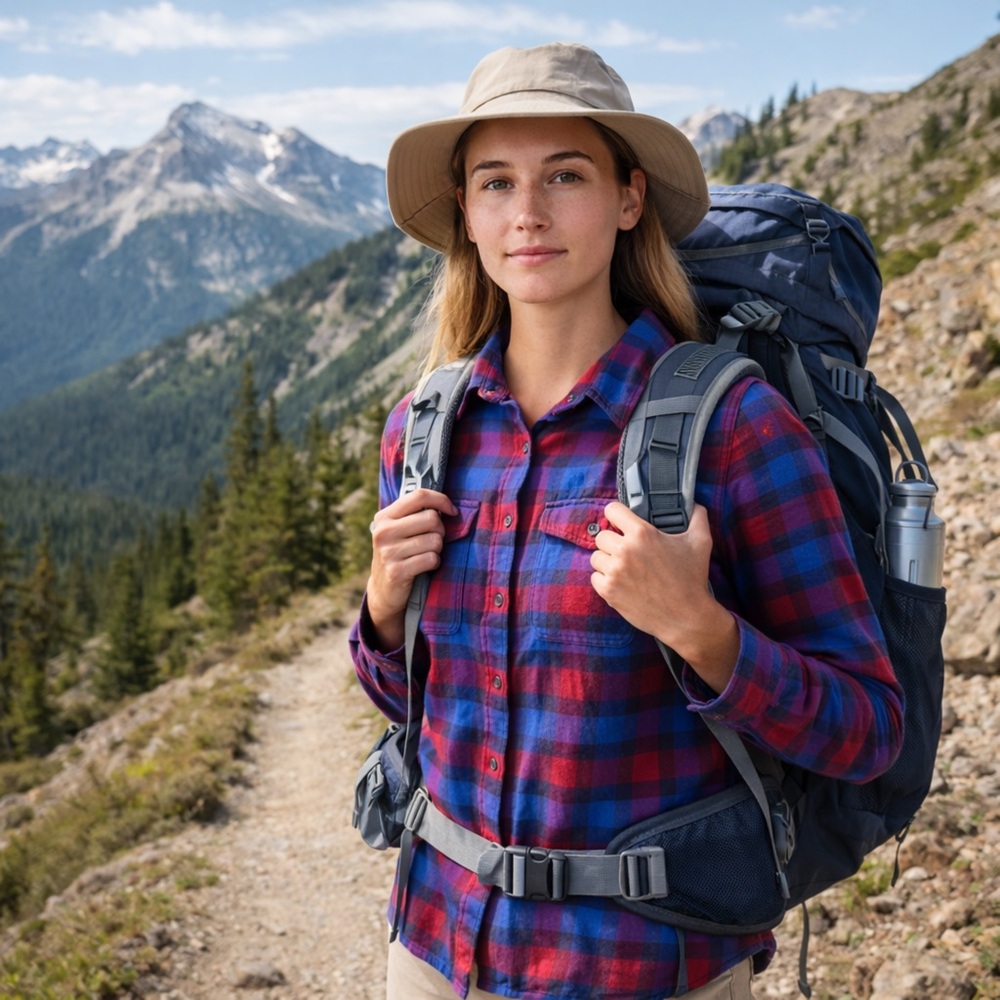 Patagonia Womens Long Sleeved Organic‎ Cotton Fjord Flannel Shirt Outdoor Hiking - Picture 3 of 12